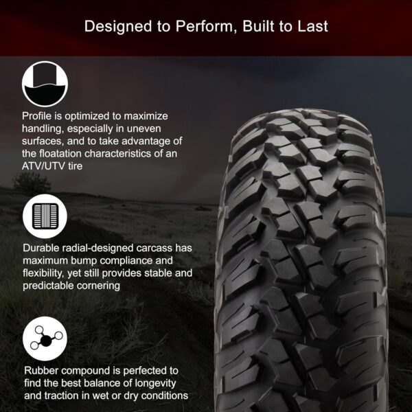 Tusk Terrabite Set Of 4 UTV ATV Tires (27x9-14 / 27x11-14)