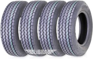 4 Premium Trailer Tires ST 205/75D15 F78-15 Deep Tread- 11021