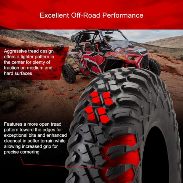 Tusk Terrabite Set Of 4 UTV ATV Tires (27x9-14 / 27x11-14)