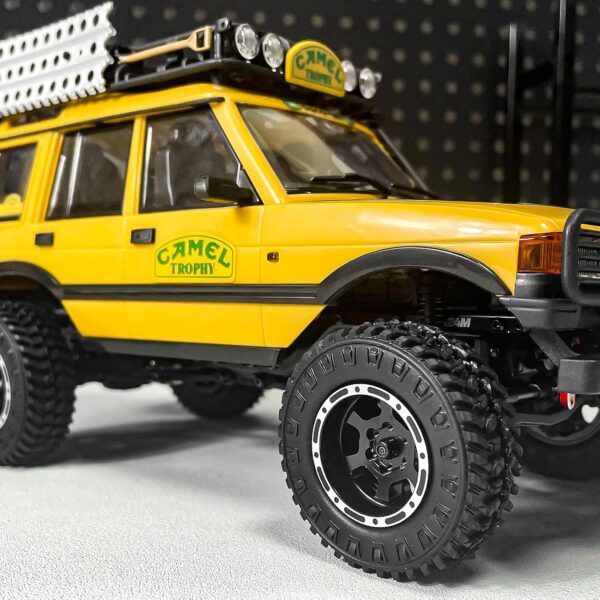 FEDCO FCX24 Wheels and Tires 1.0 Beadlock Wheels 50MM Soft Sticky Tires with Brass Counterweight Ring for Axial SCX24 FMS FCX24M FCX24 Upgrades 1/24 RC Crawler
