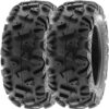 SunF 25x11-10 ATV UTV 25x11x10 All Terrain Tires 6 PR A033 POWER I - PAIR of 2