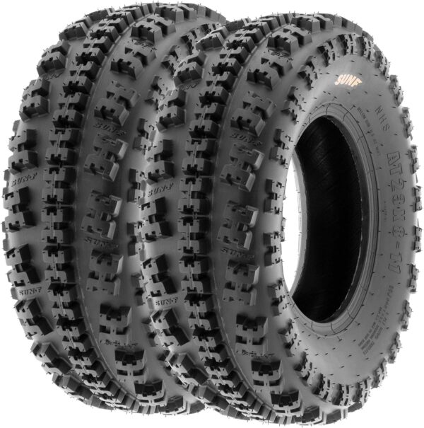 Set of 4 19x7-8 Front & 20x11-9 Rear ATV UTV Knobby Sport Tires,6 PR Tubeless A027