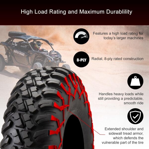 Tusk Terrabite Set Of 4 UTV ATV Tires (27x9-14 / 27x11-14)