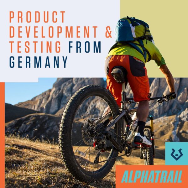 Alphatrail Oscar Bicycle Tyre Levers - Set of 2 I Sturdy Metal Core Made of Aluminium (36 g Total Weight) I Optimal Lever Length I Ergonomic Jacket Lifter for Schwalbe, Michelin, Continental, Maxxis