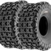 Set of 4 19x7-8 Front & 20x11-9 Rear ATV UTV Knobby Sport Tires,6 PR Tubeless A027