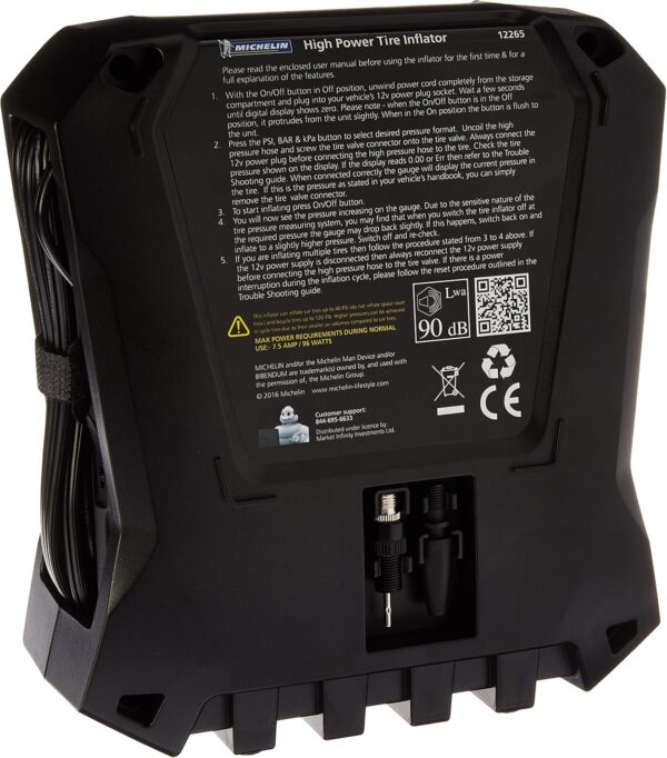 MICHELIN High Power Tyre Inflator Pump Electric Air Compressor 12V Display 12265