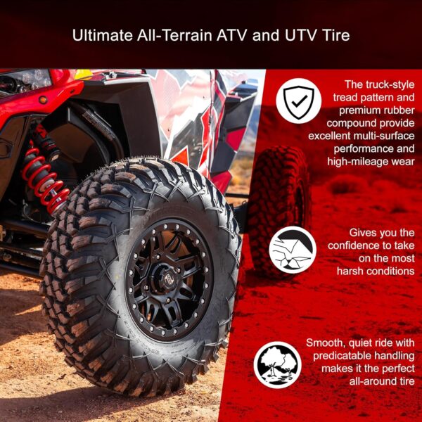 Tusk Terrabite Set Of 4 UTV ATV Tires (27x9-14 / 27x11-14)