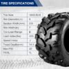 MaxAuto Sport ATV Tires 18x9.5-8 Lawn Mower Tires ATV UTV Off-Road Tires Knobby Sport Golf Cart Tractor Turf Tire 18x9.50x8 All-Terrain 4PR P311 Set of 4