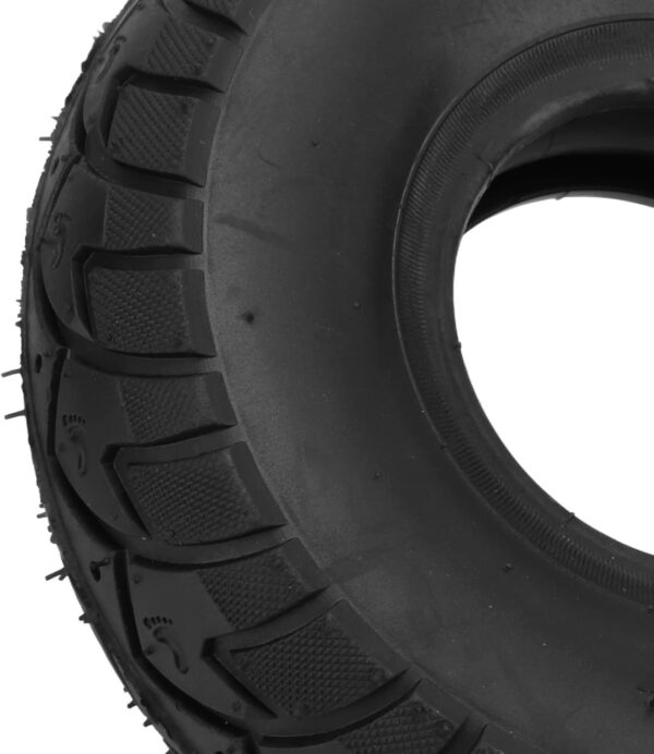 Shanrya 10 Inch Tire and Tube, 4.10/3.50‑4 Tire and Tube Butyl Rubber Heavy Duty Shock Absorption for Hand Trucks for Lawn Mowers