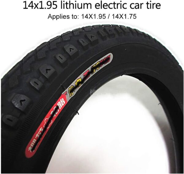JQCHY Electric Scooter Tires, 14x1.75 Inflatable Inner and Outer Tires, 14x1.95 Lithium Electric Car Tires, Electric Bicycle Non-slip Wear-resistant Tires, 0.7