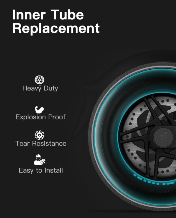 stio 10-inch Thickened Inner Tube Compatible with Ninebot by Segway Kickscooter F25/F30/F40/F65/D18W/D28U/D38U Inflatable Tires Heavy-duty Inflated Tire 10x2.125 Pneumatic Inner Tire Replacements