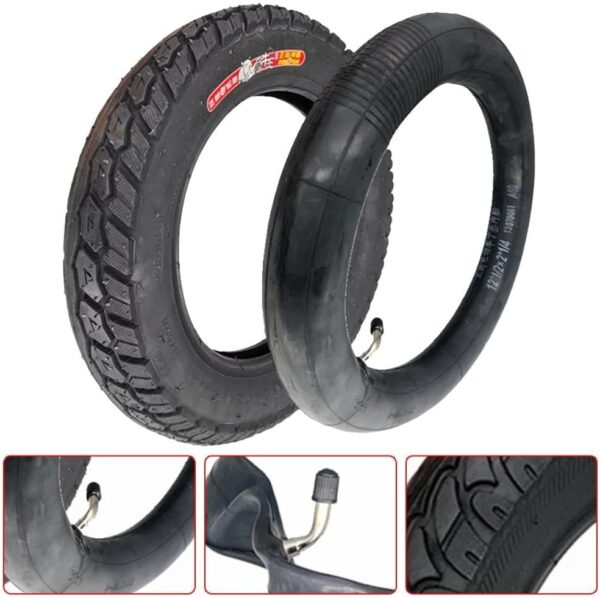 Scooter Inner Tube 12 1/2 x 2 1/4 (62-203) Angled Valve Stem 12.5" x 2.5" Tube for Most Electric Bicycle/Scooter Tyres (Tyres)