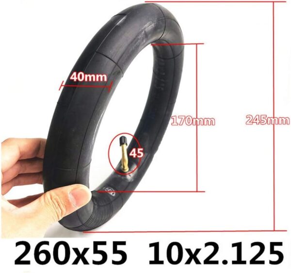 JQCHY Electric Scooter Tires, 10 Inch 260X55 Anti-skid Inner and Outer Tires Baby Carriage Thickened Wear-resistant Tires, Baby Carriage Accessories