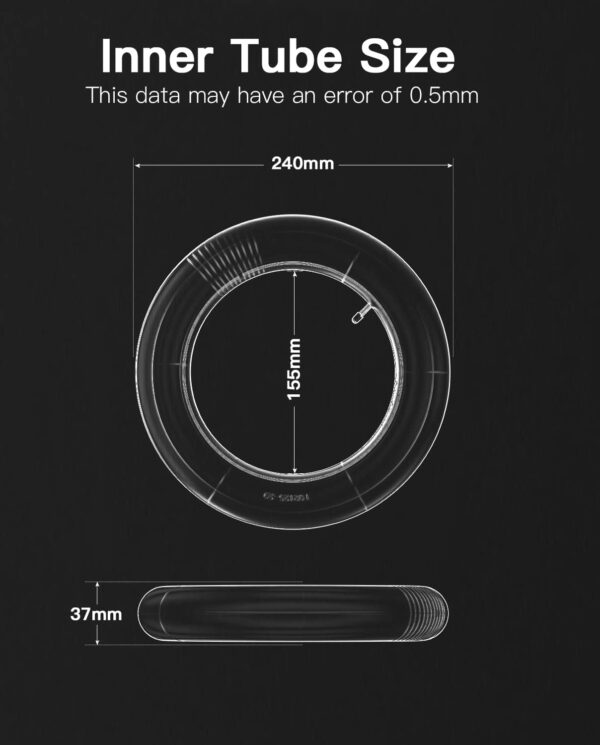 stio 10-inch Thickened Inner Tube Compatible with Ninebot by Segway Kickscooter F25/F30/F40/F65/D18W/D28U/D38U Inflatable Tires Heavy-duty Inflated Tire 10x2.125 Pneumatic Inner Tire Replacements