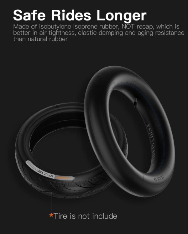 stio 10-inch Thickened Inner Tube Compatible with Ninebot by Segway Kickscooter F25/F30/F40/F65/D18W/D28U/D38U Inflatable Tires Heavy-duty Inflated Tire 10x2.125 Pneumatic Inner Tire Replacements