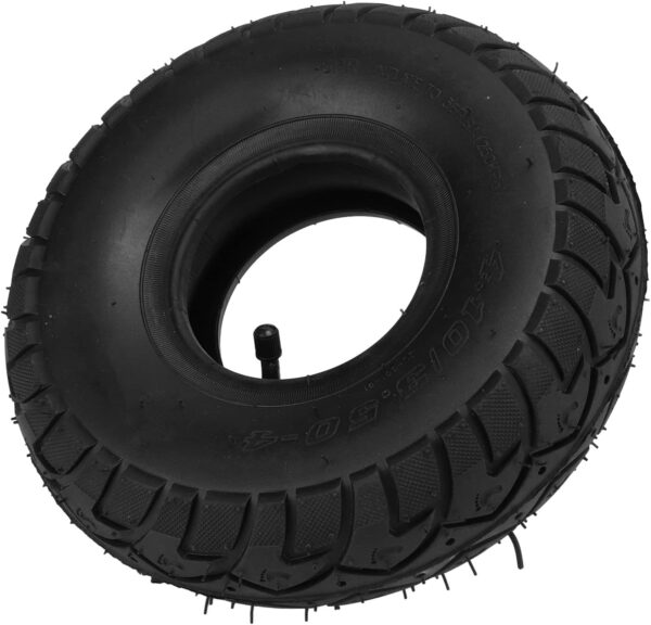 Shanrya 10 Inch Tire and Tube, 4.10/3.50‑4 Tire and Tube Butyl Rubber Heavy Duty Shock Absorption for Hand Trucks for Lawn Mowers
