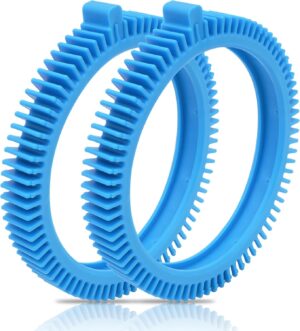 2 Pack 896584000-143 Blue Front Tire Kit with Super Hump - Replacement Pool Cleaner Tires Compatible with Poolvergnuegen Select & Hayward Phoenix Cleaners
