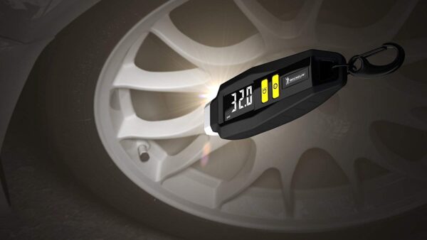 Michelin Digital Micro Tire Inflator 12260 WITH Digital Tire Pressure Gauge with Key Ring 12290