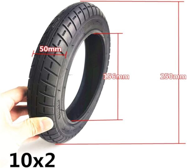 JQCHY Electric Scooter Tires, 10x2.0 54-156 Non-slip Wear-resistant Tires, Compatible with Scooters, Used to Replace M365 Pro Scooter Tire Upgrades