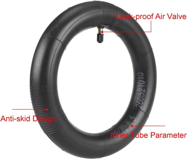 MIMIRACLE 60/70-6.5 Inner Tube Replacement 2-Pack Compatible with Segway Ninebot Max G30 G30D G30E G30LP for Electric Scooter 10 Inch Tires Straight Vavle