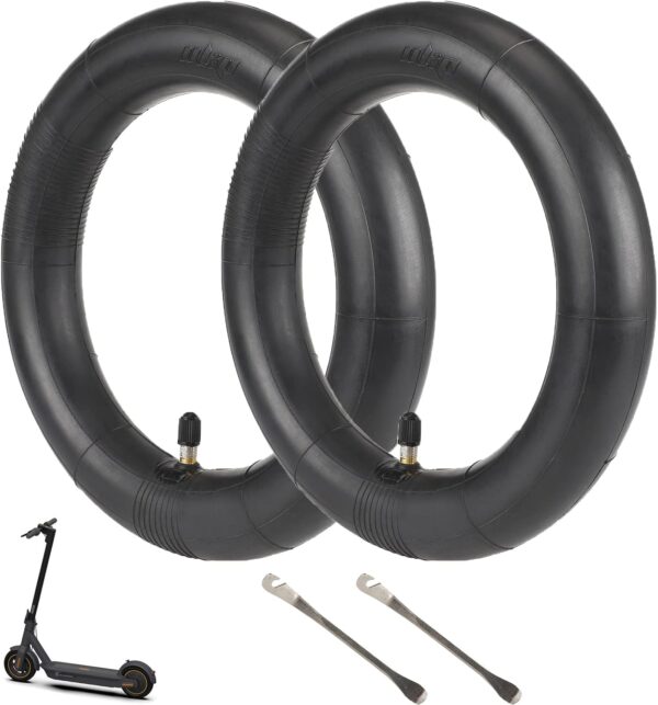 MIMIRACLE 60/70-6.5 Inner Tube Replacement 2-Pack Compatible with Segway Ninebot Max G30 G30D G30E G30LP for Electric Scooter 10 Inch Tires Straight Vavle