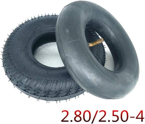 JQCHY Electric scooter tires, 9 inch 2.80/2.50-4 inner and outer tires, non-slip and wear-resistant, suitable for Seniors scooters/electric wheelchairs/flat carts