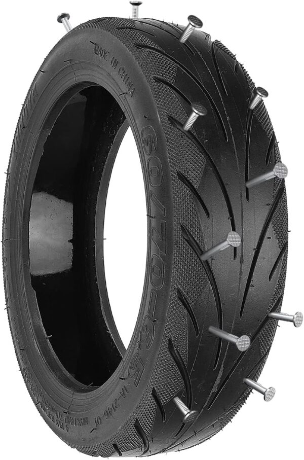 MIMIRACLE 60/70-6.5 Scooter Tire Tubeless Compatible with Segway Ninebot Max G30, Self Repairing Rubber Vacuum Outer Tyre Non-Slip