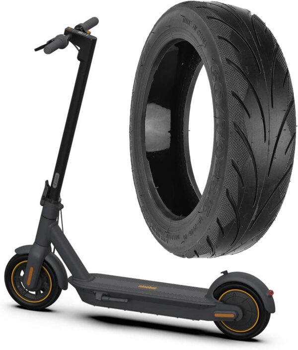 MIMIRACLE 60/70-6.5 Scooter Tire Tubeless Compatible with Segway Ninebot Max G30, Self Repairing Rubber Vacuum Outer Tyre Non-Slip